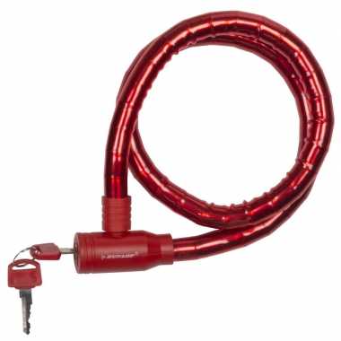 Fiets kabelslot rood 80 cm