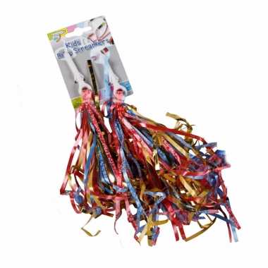 Kinderfiets handvat versiering slierten regenboog