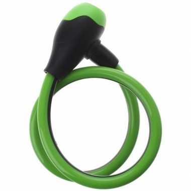 Zwart/groen kabelslot 12 mm