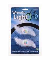 2x spaakverlichting fiets wieldecoratie 12 cm multicolor