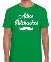 Adios bitchachos tekst t-shirt groen voor heren