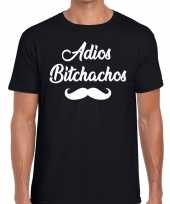 Adios bitchachos tekst t-shirt zwart voor heren