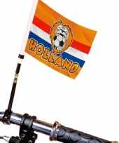 Holland fietsvlag oranje met leeuw